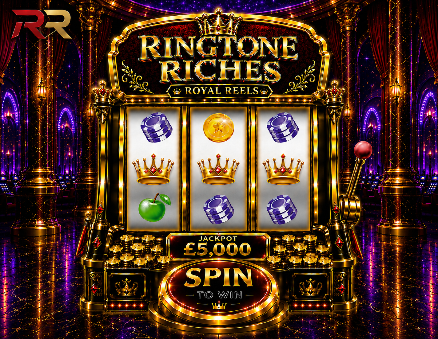 👑🎰 RINGTONE ROYAL REELS — SPIN FOR YOUR CHANCE TO WIN UP TO £5,000 INSTANTLY + RINGTONE POINTS! 💷⚡
